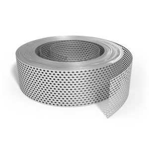 Valut Lüftungsband 100 mm x 60 m, Alu blank, gelocht, Vogelschutzgitter