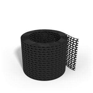 Valut Lüftungsband PVC 100 mm x 5 m, schwarz, gelocht, Vogelschutzgitter