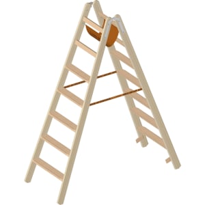 Layher Holzstehleiter 1020 2 x 7  Stufen Länge 1,87 m