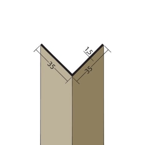 Protektor Winkelprofil PVC 35x35x1,5 mm weiß