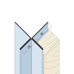 Protektor Kantenprofil ohne Schnittkantenüberdeckung Alu 28 mm
