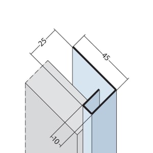 Protektor Einfassprofil Alu 25 mm