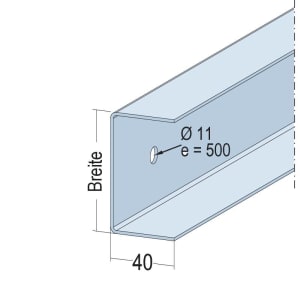 Protektor U-Anschlussprofil für UA-Profile für freigespannte Decken