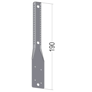 Protektor Noniusunterteil Nr. 58106 C3-C5 hoch zur Holzabhängung 190 mm
