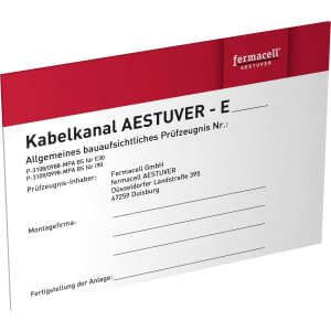 Aestuver Kennzeichnungsaufkleber Kabelkanal exklusiv und Standard