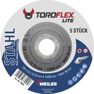 Toroflex Trennscheibe Metall Favorit 5-er Pack, Ø125 mm