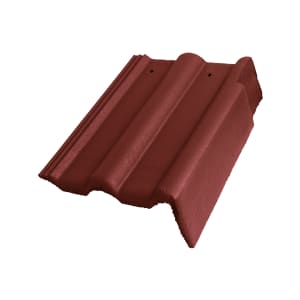 Braas Frankfurter Pfanne Protegon Matt Giebelstein rechts 88 mm Bordeaux