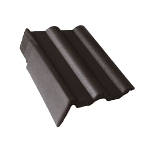 Braas Frankfurter Pfanne Protegon Seidenmatt Giebelstein links 110 mm Granit