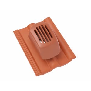 Braas Frankfurter Pfanne Protegon Matt Premium Sanilüfter oben offen Klassischrot