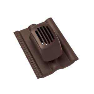 Braas Frankfurter Pfanne Protegon Matt Premium Sanilüfter oben offen Dunkelbraun