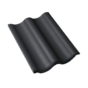 Braas Harzer Pfanne Big Star Matt Schlussstein Tiefschwarz