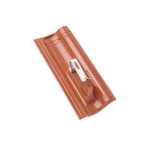 Braas Harzer Pfanne F Plus Modulstütze inklusive Grundpfanne Halb Rot