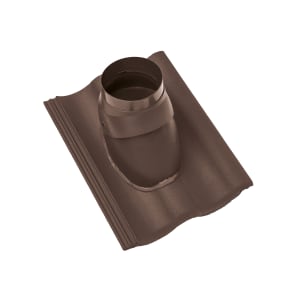 Braas Harzer Pfanne Star Matt Premium Abgasrohr-Durchgang 128 mm Dunkelbraun