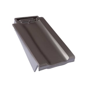 Braas Topas 11V Ortgangziegel links Anthrazit