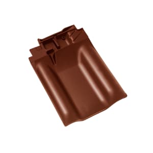 Braas Rubin 13V Firstanschluss Doppelwulstziegel Kastanie