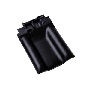 Braas Rubin 13V Firstanschluss Doppelwulstziegel Brillantschwarz