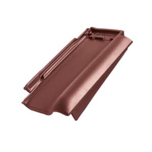 Braas Rubin 13V Flachdachpfanne Ortgangziegel rechts Rotbuche