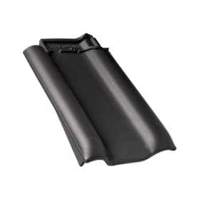 Braas Rubin 13V Flachdachpfanne Ortgangziegel links Anthrazit