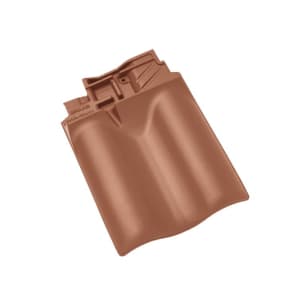 Braas Rubin 11V (H) Firstanschluss-Doppelwulstziegel Kupferrot