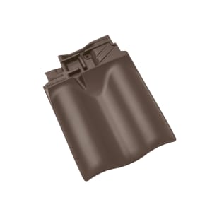 Braas Rubin 11V (H) Firstanschluss-Doppelwulstziegel Dunkelbraun