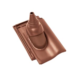 Braas Rubin 11V (H) Ton Antennenziegel mit Aufsatz Tiefschwarz