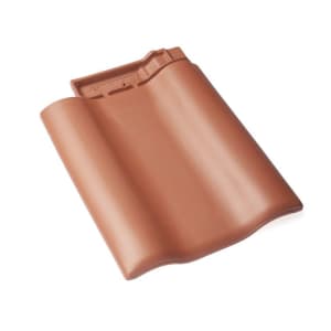 Braas Rubin 9V Flachdachpfanne Doppelwulstziegel Naturrot