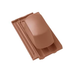 Braas Granat 13V Ton Sanilüfter mit Reduzierstück 125/100 Kupferrot