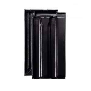 Braas Granat 13V Ganzer Flächenziegel Tiefschwarz