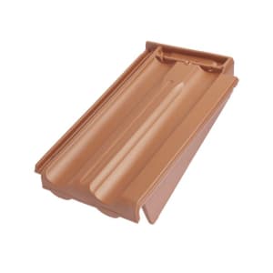 Braas Granat 13V Ortgangziegel rechts Naturrot