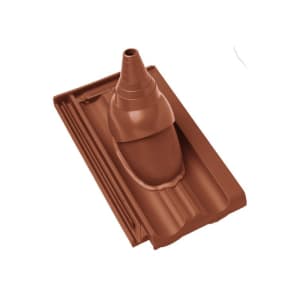 Braas Granat 11V Ton Antennenziegel mit Aufsatz Kupferrot