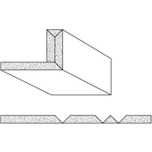 Rigips Faltelemente, 3 x V-Fräsung 90° oben, unverleimt Rigips Faltelemente, 3 x V-Fräsung 90° oben, unverleimt
