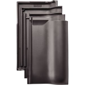 Erlus Ergoldsbacher E58 Rundschnitt Flächenziegel 1. Sorte Anthrazit