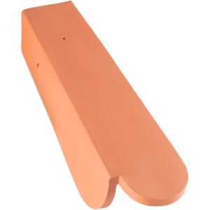 Erlus Biber Rundschnitt 1/2 Ortgangziegel links Naturrot