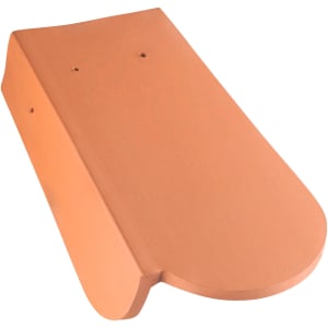 Erlus Biber Rundschnitt Ortgangziegel links Naturrot