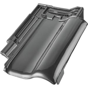 Erlus Ergoldsbacher E58 SL-D Ortgangziegel rechts Schiefergrau durchgefärbt