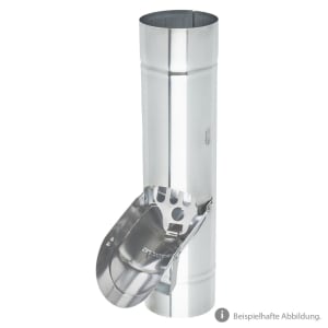 Regenrohrklappe Zink NW87 mit Laubsieb