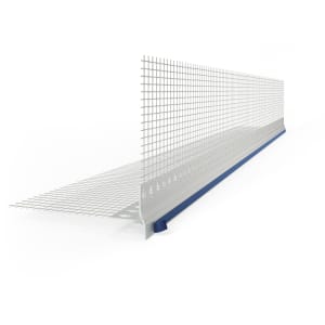 Baukom PVC-Tropfkantenprofil  12,5x12,5x200cm mit sichtbarer Kante und Gewebe Nr. 1031