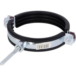 Upmann HT-Schelle NW 110 mm, mit Stockschraube 8x80 mm schallgedämmt