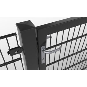 MultiTor 1-flügelig mit Doppelstabmattenfüllung anthrazit 120 x 100 cm