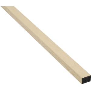 Acupanels Abschlussleiste Eiche Holzfurnier schwarzer MDF, 2400x27x19 m