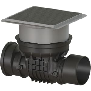 Kessel Reinigungsrohr Staufix DN 200, Bodenplatte, schwarz