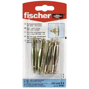 fischer Hohlraum-Metalldübel mit Schrauben HM 5 x 52 SK, 4 St.