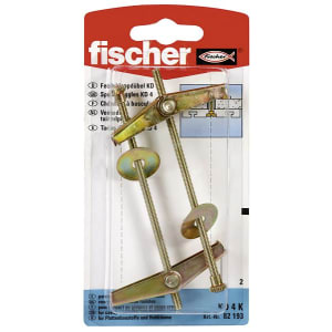 fischer Federklappdübel aus Metall mit Gewindestange KD 4 K, 2 St.
