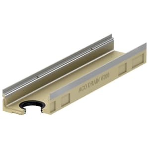 ACO DRAIN Multiline V200S Flachrinne-12 cm,m.Dicht.DN100,Stvz.