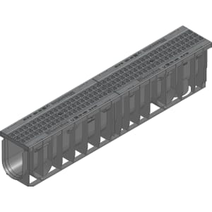 Hauraton Recyfix Pro 100 Rinne mit GUGI–Kunststoff–Gitterrost Typ 010