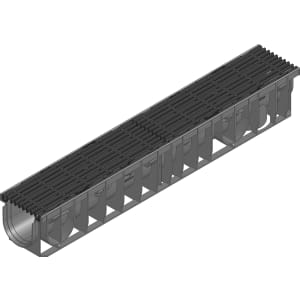 Hauraton Recyfix Pro 100 Rinne mit Guss-Längsstabrost Typ 01