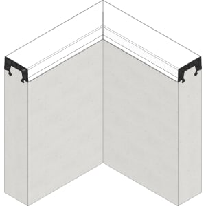 Hauraton Sportfix Softrandstein-Winkelstück 250 x 60 x 300 mm weiß