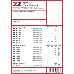 Zapp-Zimmermann Kennzeichnungsschild DE