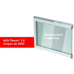ACO Therm DK-Wechseleinsatz 100X100 CM WS-Glas DIN links mit Befestigungsmaterial