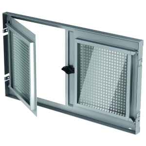 ACO Therm Stahl-Drehflügeleinsatz mit drehbarem Schutzgitter verzinkt 100X100 CM